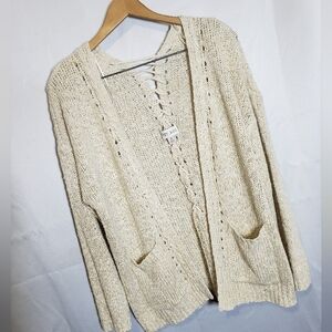 Knox Rose Cozy Cream Knit Sweater Medium